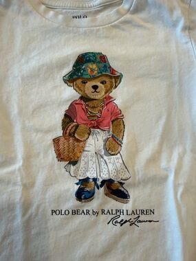 Polo by Ralph Lauren White Tee with Polo Bear Graphic